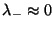 $\lambda_{-}\approx 0$